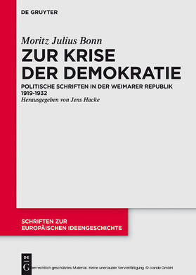 Bonn / Hacke | Zur Krise der Demokratie | E-Book | sack.de