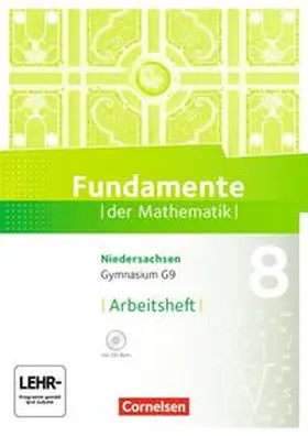  Fundamente der Mathematik - Niedersachsen / 8. Schuljahr - Arbeitsheft mit Lösungen und CD-ROM | Buch |  Sack Fachmedien