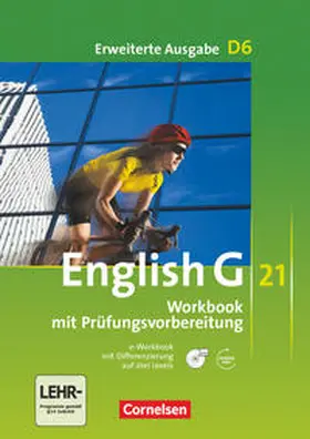 Seidl / Schwarz / Biederstädt |  English G 21. Erweiterte Ausgabe D 6. Workbook mit CD-ROM (e-Workbook) und Audio-Materialien. Ohne Lösungsschlüssel | Buch |  Sack Fachmedien