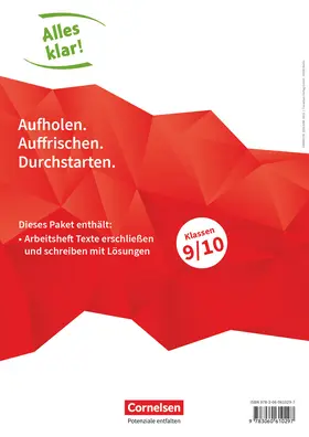  Alles klar! Deutsch. Sekundarstufe I 9./10. Schuljahr. Texte erschließen und schreiben | Buch |  Sack Fachmedien