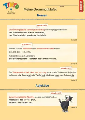  TINTO 2-4 . 4. Schuljahr. Grammatiktafel | Loseblattwerk |  Sack Fachmedien