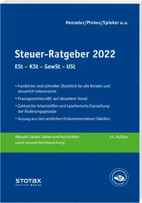 Boeddinghaus / Henseler / Pinkos |  Steuer-Ratgeber - online | Datenbank |  Sack Fachmedien