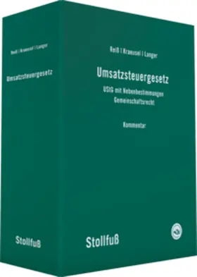 Reiß / Kraeusel / Langer |  Umsatzsteuergesetz, mit Fortsetzungsbezug | Buch |  Sack Fachmedien