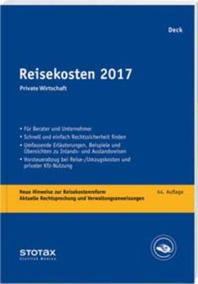 Deck |  Reisekosten 2017 | Buch |  Sack Fachmedien