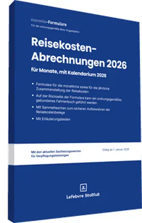 Reisekostenabrechnungen 2026 mit Kalendarium | Buch | 978-3-08-311226-6 | www.sack.de