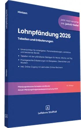 Hintzen | Lohnpfändung 2026 | Buch | 978-3-08-314026-9 | www.sack.de