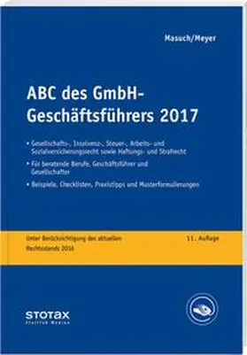 Masuch / Meyer |  ABC des GmbH-Geschäftsführers 2017 | Buch |  Sack Fachmedien