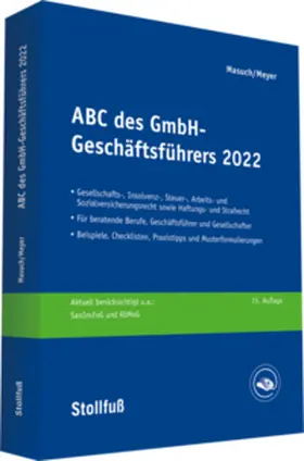 Masuch / Meyer | ABC des GmbH-Geschäftsführers 2022 | Buch | 978-3-08-316015-1 | www.sack.de