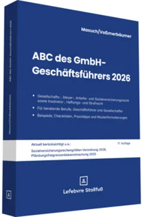 Masuch / Voßmerbäumer |  ABC des GmbH-Geschäftsführers 2026 | Buch |  Sack Fachmedien