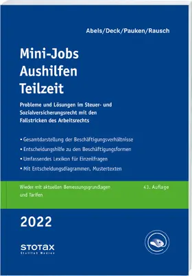 Abels / Pauken / Deck | Abels, A: Mini-Jobs, Aushilfen, Teilzeit 2022 | Buch | 978-3-08-317622-0 | www.sack.de