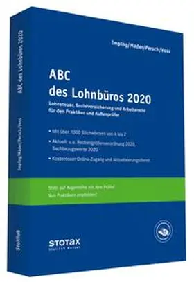 Imping / Mader / Perach | ABC des Lohnbüros 2020, m.  Buch, m.  Online-Zugang | Buch | 978-3-08-317820-0 | www.sack.de