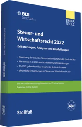BDI / Ebner Stolz / Höreth | Steuer- und Wirtschaftsrecht 2022 | Buch | 978-3-08-318458-4 | sack.de