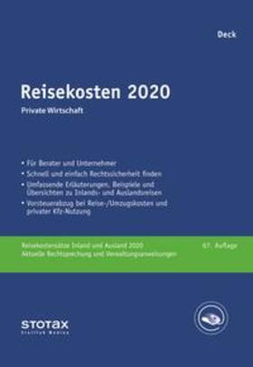 Deck | Reisekosten 2020 | Buch | 978-3-08-321020-7 | sack.de