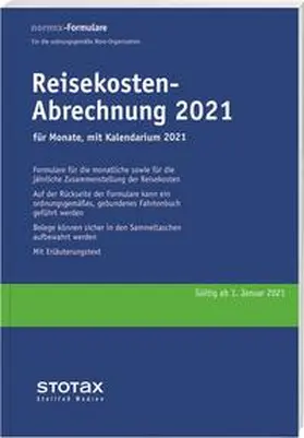Reisekosten-Abrechnungen Monat 2021 mit Kalendarium (II. Halbjahr 2021) | Buch | sack.de