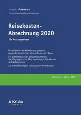 Reisekosten-Abrechnung 2020, Auslandsreisen, Formularblock | Buch | sack.de