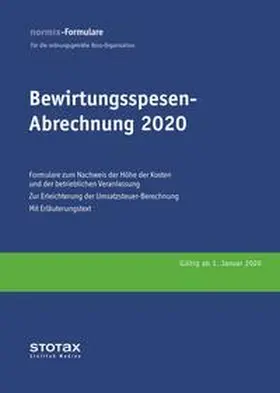Bewirtungsspesen - Abrechnungen 2020, Formularblock | Buch | 978-3-08-321920-0 | www.sack.de