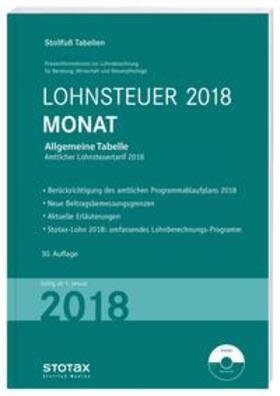 Tabelle, Lohnsteuer 2018 Monat | Buch | 978-3-08-332818-6 | sack.de