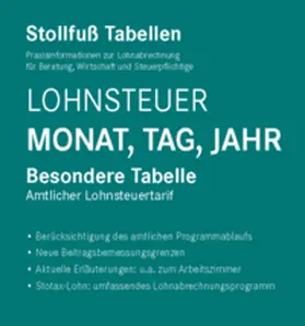Tabelle, Lohnsteuer 2024, Monat, Tag, Jahr | Buch | 978-3-08-334024-9 | www.sack.de