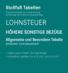 Tabelle, Lohnsteuer 2023 Höhere Sonsti. Bezüge Sonder. April | Buch | sack.de