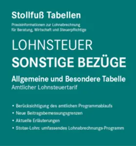 Tabelle, Lohnsteuer 2023 Sonstige Bezüge Sonderausgabe Juli | Buch | sack.de