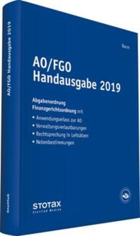 Baum | AO/FGO Handausgabe 2019 | Buch | 978-3-08-367519-8 | sack.de