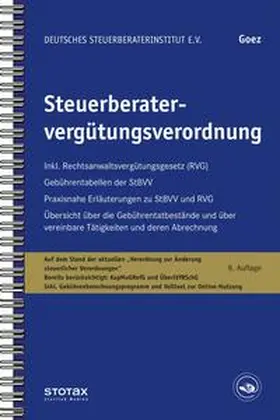 Goez | Steuerberatervergütungsverordnung | Medienkombination | 978-3-08-371009-7 | www.sack.de