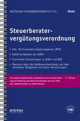 Goez | Steuerberatervergütungsverordnung | Medienkombination | 978-3-08-371010-3 | www.sack.de