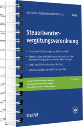 Goez | Steuerberatervergütungsverordnung | Buch | sack.de