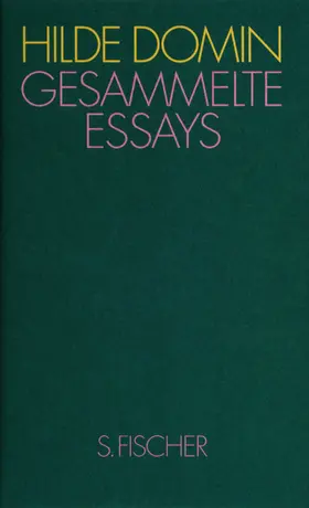 Domin |  Gesammelte Essays | Buch |  Sack Fachmedien