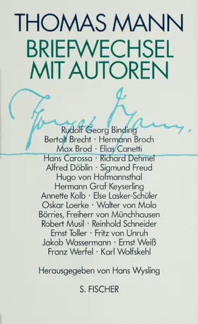 Mann / Wysling |  Briefwechsel mit Autoren | Buch |  Sack Fachmedien