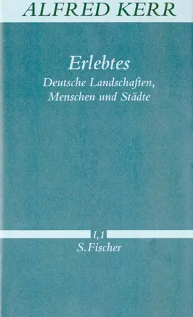Rühle / Kerr |  Erlebtes. Deutsche Landschaften, Menschen und Städte | Buch |  Sack Fachmedien