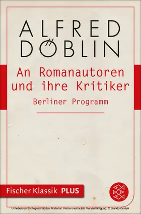 Döblin |  An Romanautoren und ihre Kritiker | eBook | Sack Fachmedien