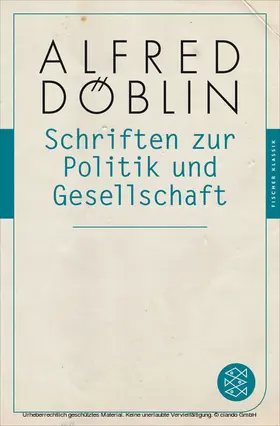 Döblin |  Schriften zur Politik und Gesellschaft | eBook | Sack Fachmedien