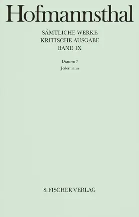 Rölleke / Hofmannsthal |  Dramen VII. Jedermann | Buch |  Sack Fachmedien