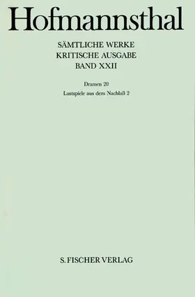 Hofmannsthal / Mayer |  Dramen 20 | Buch |  Sack Fachmedien
