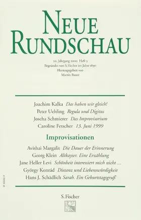  Neue Rundschau 2000/3 | Buch |  Sack Fachmedien