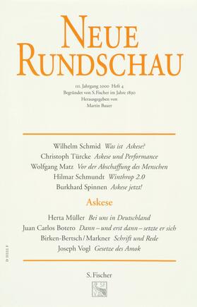 Bauer |  Neue Rundschau 2000/4 | Buch |  Sack Fachmedien