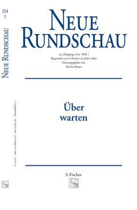 Bauer / Bong |  Neue Rundschau 2003/1 | Buch |  Sack Fachmedien