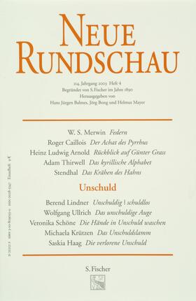 Balmes / Bong / Mayer |  Neue Rundschau 2003/4 | Buch |  Sack Fachmedien