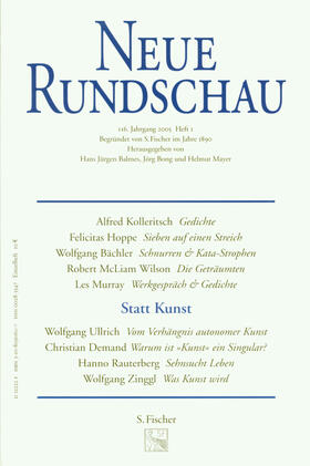 Balmes / Bong / Mayer |  Neue Rundschau 2005/1 | Buch |  Sack Fachmedien