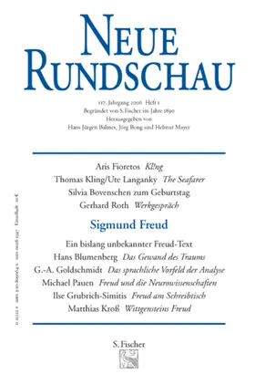 Balmes / Bong / Mayer |  Neue Rundschau 2006/1 | Buch |  Sack Fachmedien