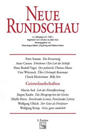 Balmes / Bong / Mayer |  Neue Rundschau 2006/2 | Buch |  Sack Fachmedien