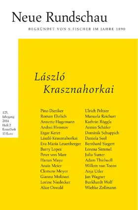 Balmes / Bong / Roesler |  Neue Rundschau 2014/2 | Buch |  Sack Fachmedien