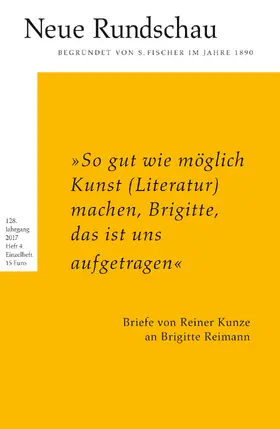 Balmes / Bong / Roesler |  Neue Rundschau 2017/4 | Buch |  Sack Fachmedien