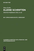 Kuhn / Hofmann / See |  Sprachgeschichte. Verskunst | Buch |  Sack Fachmedien