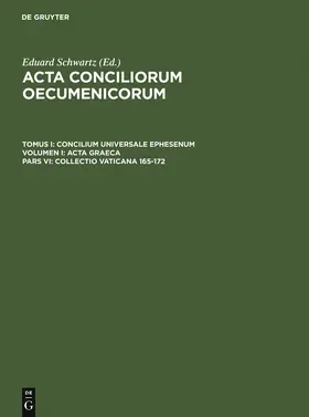 Straub / Schwartz |  Collectio Vaticana 165-172 | Buch |  Sack Fachmedien