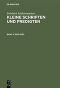 Schleiermacher / Gerdes / Hirsch |  1800¿1820 | Buch |  Sack Fachmedien