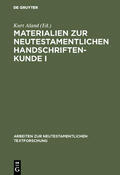 Aland |  Materialien zur neutestamentlichen Handschriftenkunde I | Buch |  Sack Fachmedien