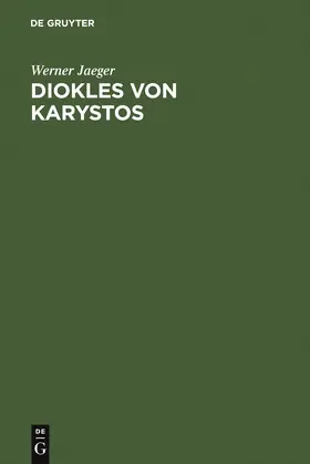 Jaeger |  Diokles von Karystos | Buch |  Sack Fachmedien