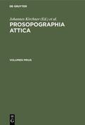 Lauffer / Kirchner |  Prosopographia Attica | Buch |  Sack Fachmedien
